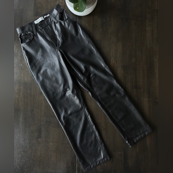 A&B Curve Love Vegan Leather Pants - Picture 7 of 14